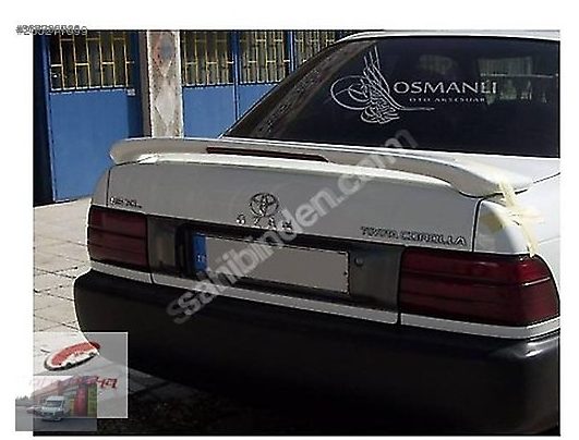 Toyota Corolla 98 Model Işıklı Bagaj Spoiler Rüzgarlık Boyalı