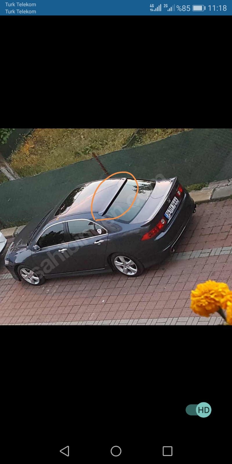 Honda Accord 2003-2008 Arka Cam Kapağı - Fiberglass