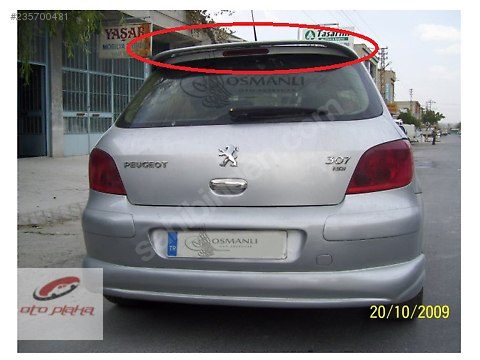 Peugeot 307 Cam Üstü Spoiler Fiberglass - Fiberglass