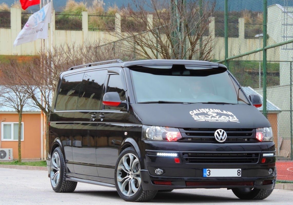 Volkswagen Transporter T. T6 Marşpiyel Takım Plastik + Ön Cam Güneşlik Fiberglass