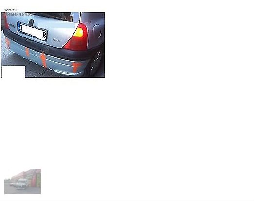 Renault Clio 2 Arka Karlık / Tampon Altı Ek Boyalı