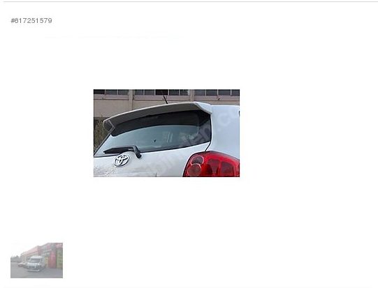 Toyota Auris Anatomik Spoyler / Bagaj Rüzgarlığı Boyalı - Fiberglass