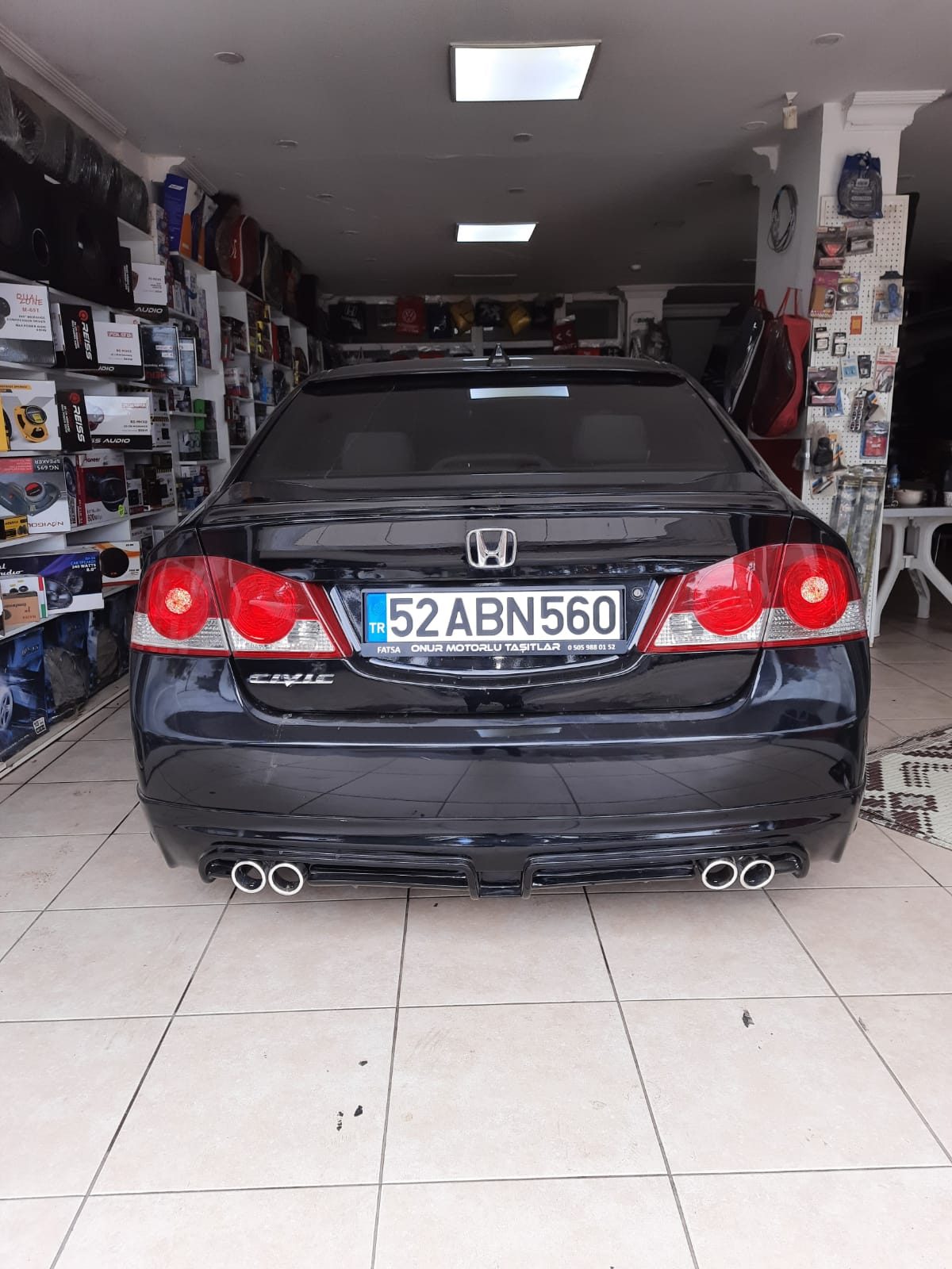 Honda Civic FD6 Arka Difüzör Görünümlü Karlık