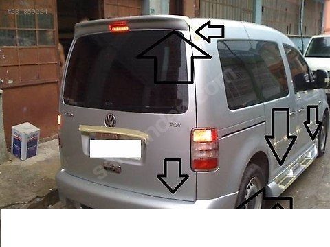 Volkswagen Caddy 2012-2015 Geniş Model Spoiler Fiberglass