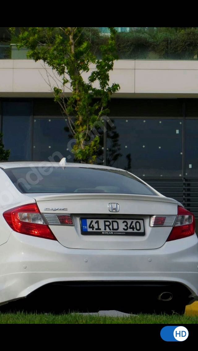 Honda Civic 2013-2017 Arka Difüzör Görünümlü Karlık + Spoiler