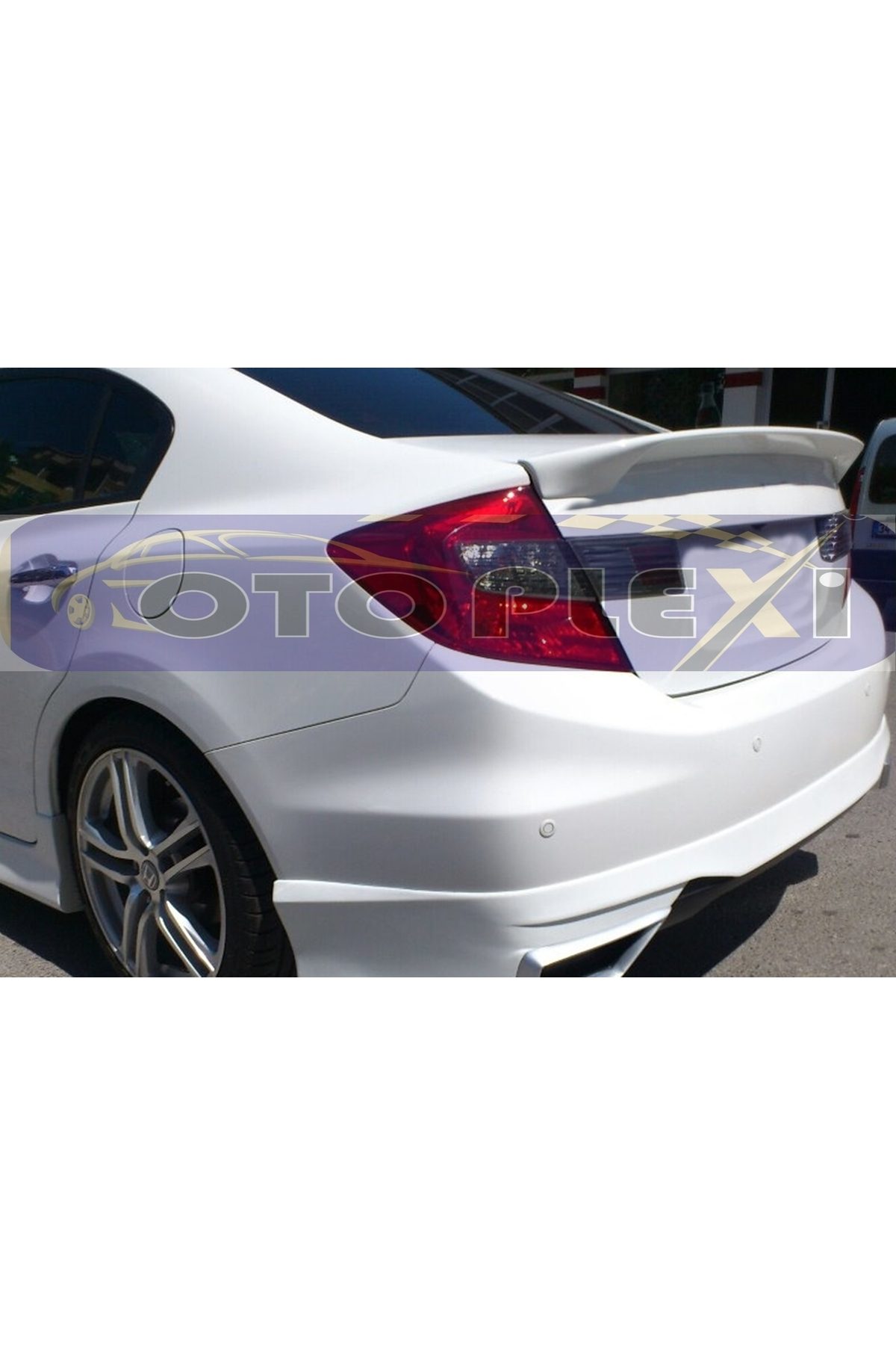 Honda Civic Bagaj Rüzgarlık Yarasa Spoiler Astarlı Boyasız FB7 2013-2016 - Plastik